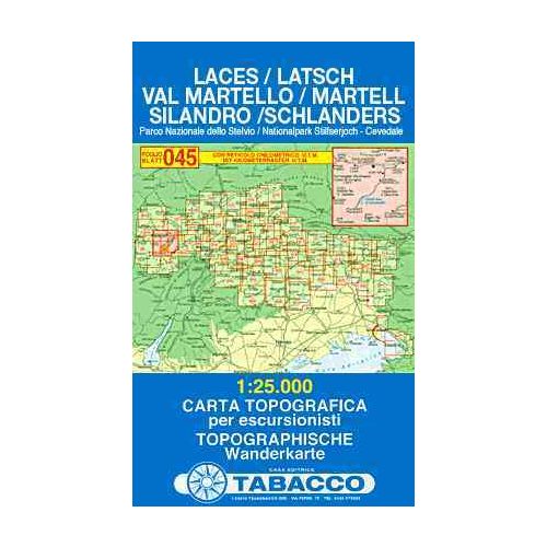 Laces / Latsch - Val Martello / Martell - Silandro / Schlanders térkép - 045 Tabacco