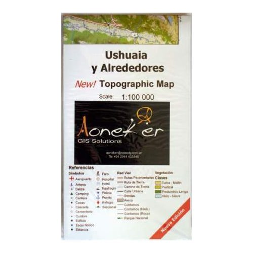 Ushuaia és környéke térkép (1) - Aoneker
