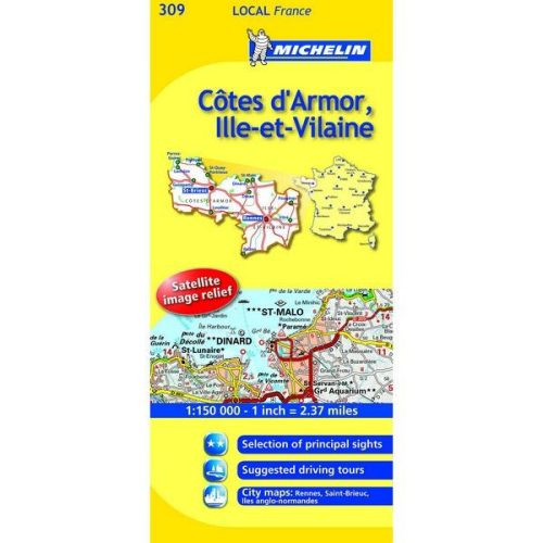 Côtes d'Armor & Ille-et-Vilaine, travel map (309) - Michelin