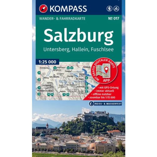 Salzburg, hiking map (WK 017) - Kompass
