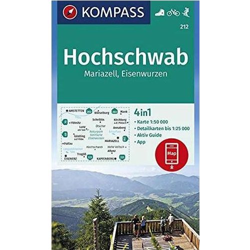 Hochschwab turistatérkép (WK 212) - Kompass