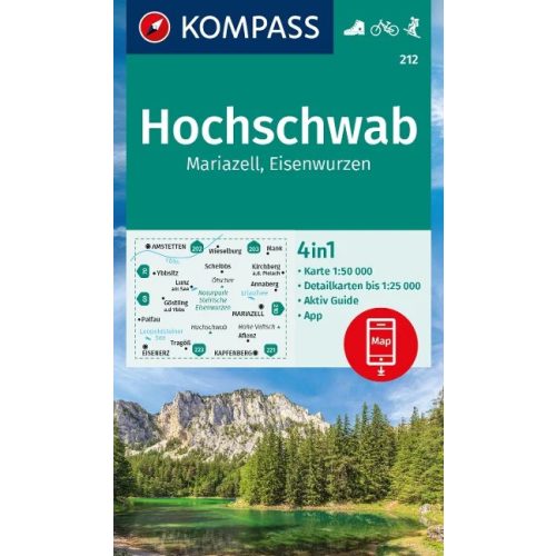 Hochschwab turistatérkép (WK 212) - Kompass