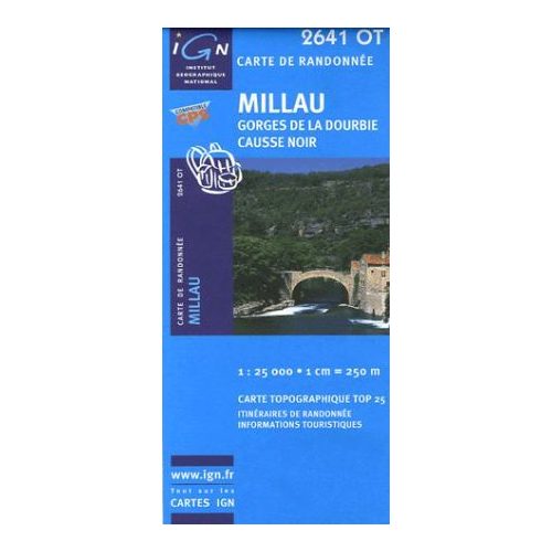 Millau Gorges de la Dourbie Causse noir - IGN 2641OT