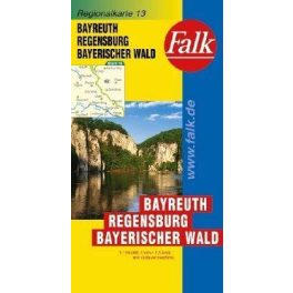 Bayreuth, Regensburg, Bayerischer Wald autótérkép - Falk 