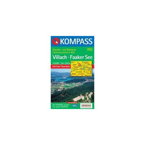 Villach, Faaker See turistatérkép (WK 062) - Kompass