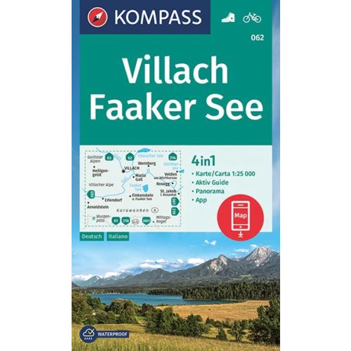 Villach & Faaker See, hiking map (WK 062) - Kompass