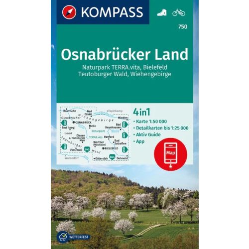 Osnabrücker Land, hiking map (WK 750) - Kompass