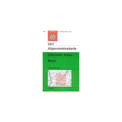 Zillertali-Alpok (nyugat) turistatérkép (35/1) - Alpenvereinskarte