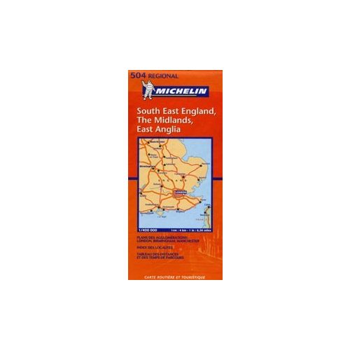 Délkelet-Anglia, Midlands, Kelet-Anglia - Michelin 504