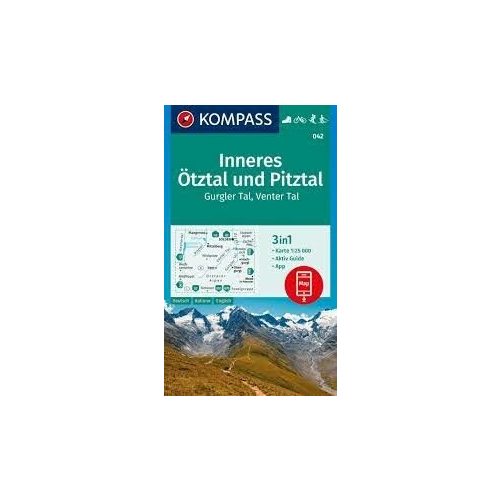 Inner Ötztal and Pitztal, hiking map (WK 042) - Kompass