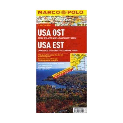 USA (kelet) térkép - Marco Polo