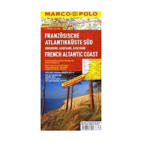 Franciaország atlanti partja térkép - Marco Polo