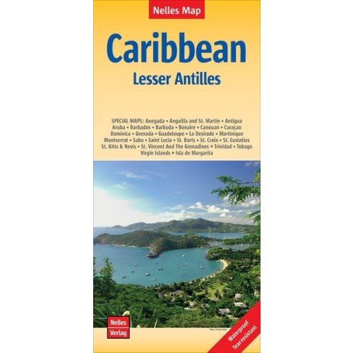 Karibi szigetek: Kis-Antillák térkép - Nelles