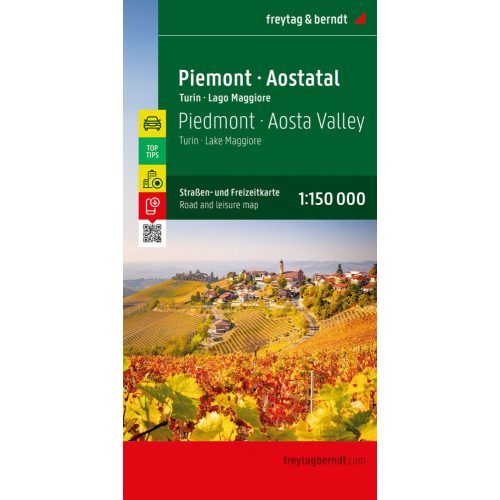 Piedmont & Aosta Valley, travel and leisure map - Freytag-Berndt Top 10 Tips