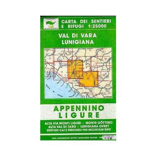 Val di Vara - Lunigianoa Ovest - Monte Gottero - Alta Val di Taro térkép (No 10/12) - Multigraphic 