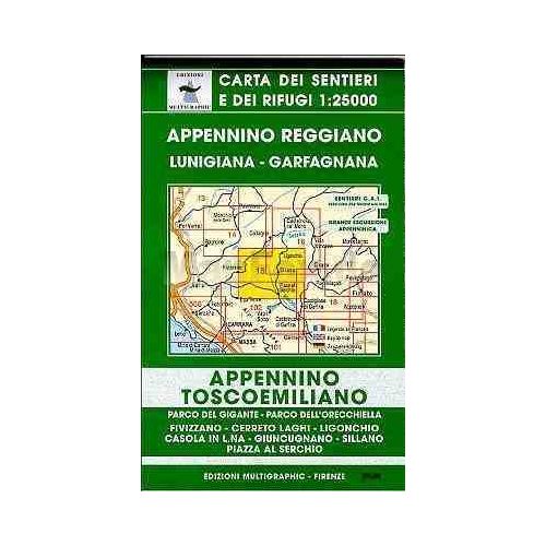 Appennino Reggiano: Lunigiana - Garfagnana térkép (No 15) - Multigraphic 