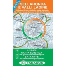 Sellaronda, Valli Ladine sítérkép - Tabacco