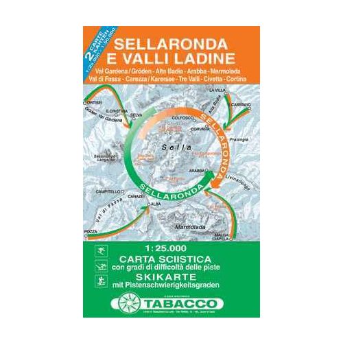 Sellaronda e Valli Ladine térkép - Tabacco