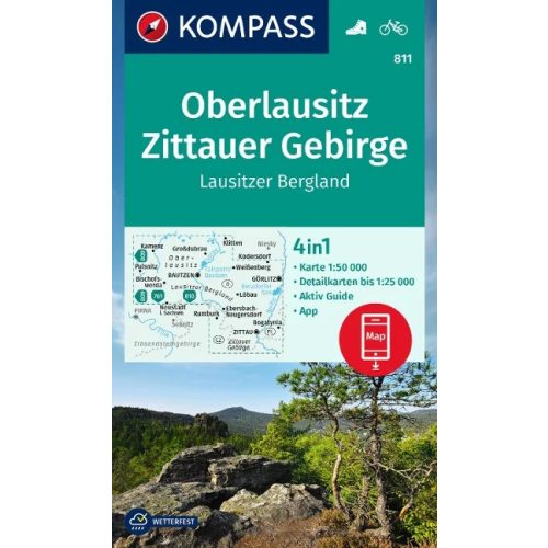 Oberlausitz & Zittauer Berge, hiking map (WK 811) - Kompass