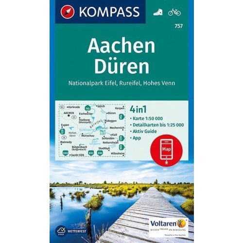 Aachen & Düren, hiking map (WK 757) - Kompass