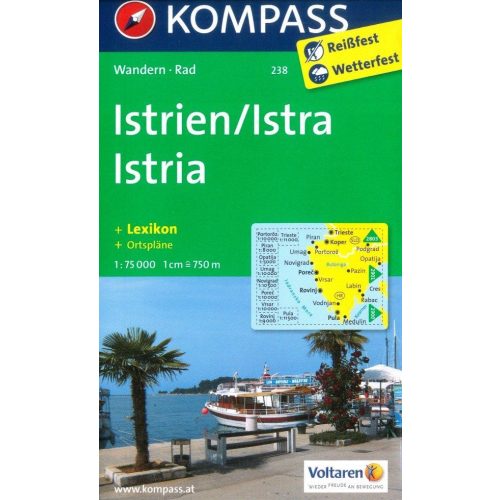 Istria, hiking map (WK 238) - Kompass