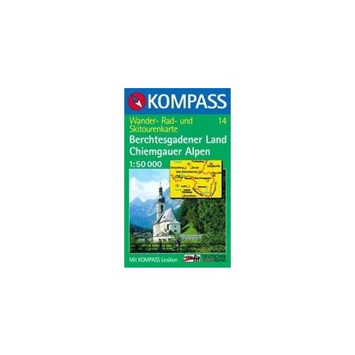Berchtesgadener Land, Chiemgauer Alpen turistatérkép (WK 14) - Kompass