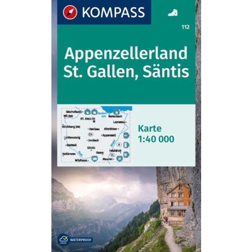 Appenzellerland, St. Gallen, Säntis turistatérkép (WK 112) - Kompass