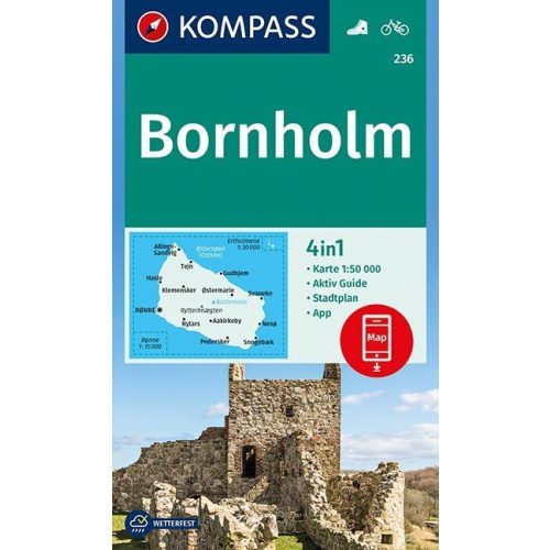 Bornholm, hiking map (WK 236) - Kompass