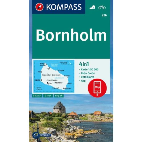 Bornholm, hiking map (WK 236) - Kompass