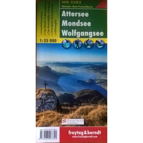 Attersee, Mondsee, Wolfgangsee turistatérkép (WK 5282) - Freytag-Berndt