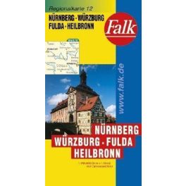 Nürnberg, Würzburg, Fulda, Heilbronn autótérkép - Falk 