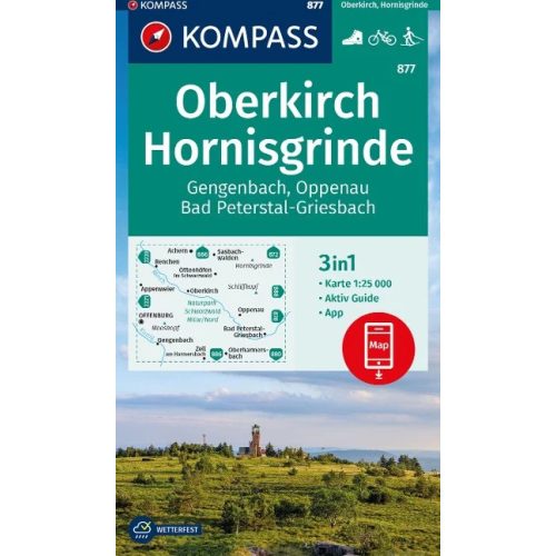 Oberkirch, Hornisgrinde turistatérkép (WK 877) - Kompass