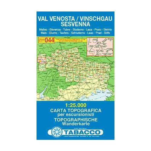 Val Venosta / Vinschgau - Sesvenna térkép - 044 Tabacco
