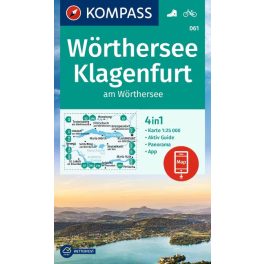 Wörthersee, Klagenfurt turistatérkép (WK 061) - Kompass