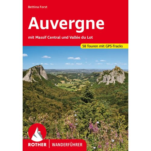 Auvergne, német nyelvű túrakalauz - Rother
