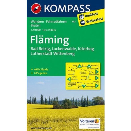 Fläming, hiking map (WK 747) - Kompass