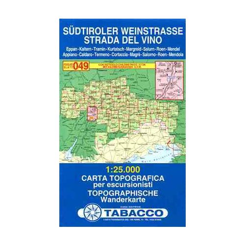 Südtiroler Weinstrasse / Strada del Vino térkép - 049 Tabacco
