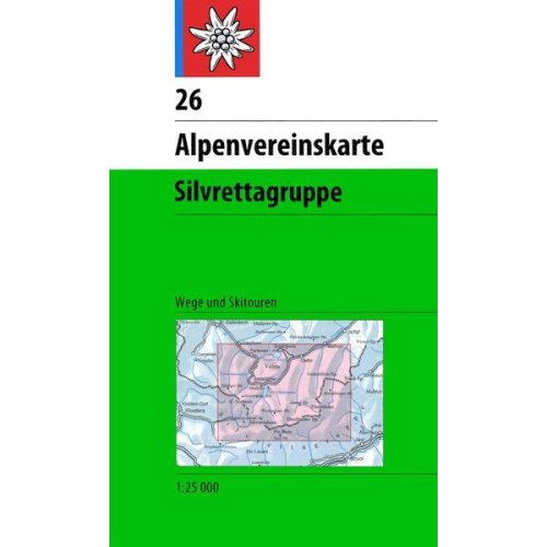 Silvrettagruppe, hiking map (26) - Alpenvereinskarte