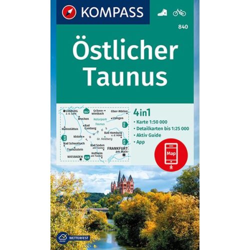 Taunus (kelet) turistatérkép (WK 840) - Kompass