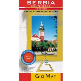 Serbia, Montenegro & Kosovo, road map - Gizimap