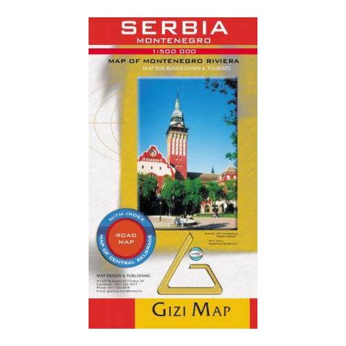 Serbia, Montenegro & Kosovo, road map - Gizimap