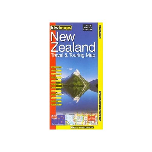Új-Zéland (Travel & Touring Map) térkép - Kiwimaps