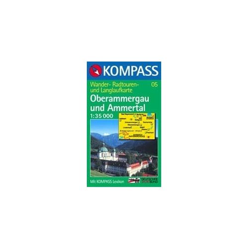 Oberammergau, Ammertal turistatérkép (WK 05) - Kompass