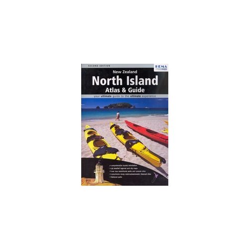 Új-Zéland: North Island Touring Atlas & Guide - Hema