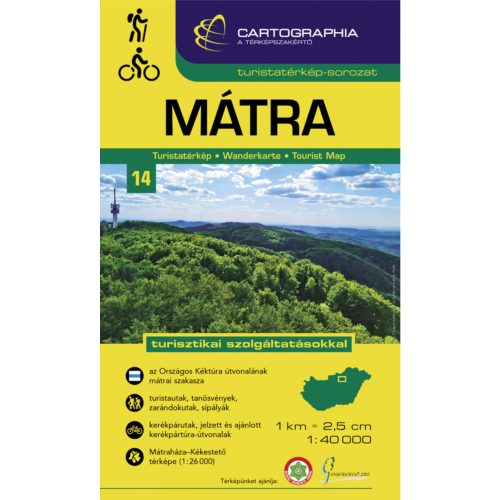 Mátra, hiking map - Cartographia