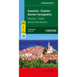   Horvátország, Szlovénia, Bosznia-Hercegovina autótérkép - Freytag-Berndt