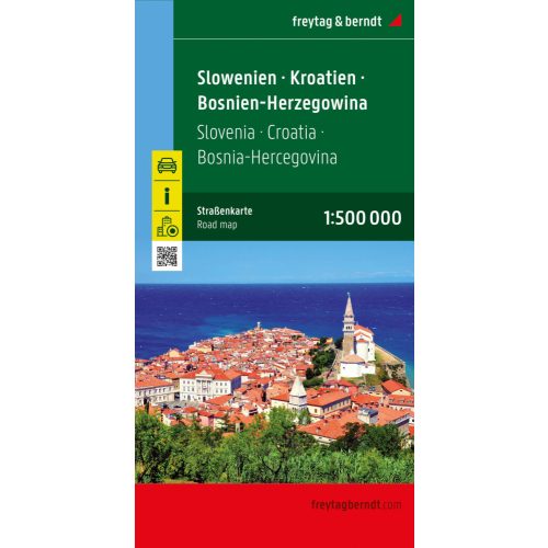 Horvátország, Szlovénia, Bosznia-Hercegovina autótérkép - Freytag-Berndt