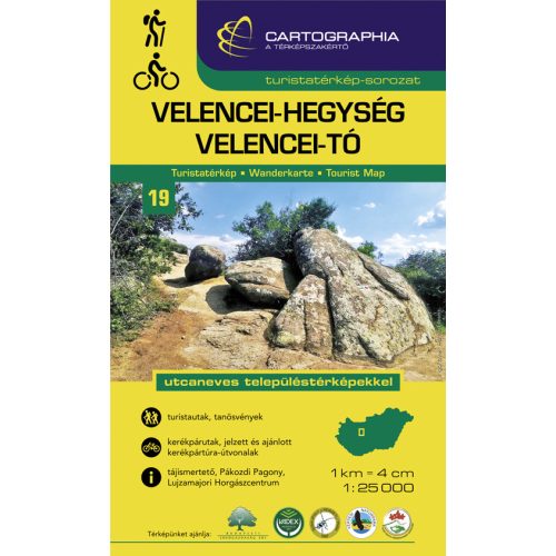 Velence Hills & Lake Velence, hiking map - Cartographia