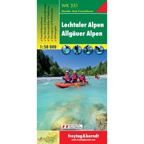Lechtaler Alpen, Allgäuer Alpen turistatérkép (WK 351) - Freytag-Berndt