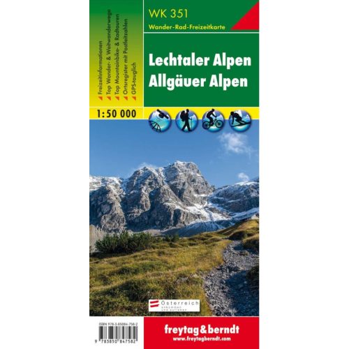 Lechtaler & Allgäuer Alpen, hiking map (WK 351) - Freytag-Berndt